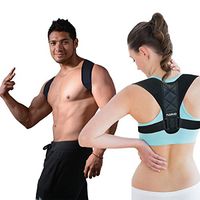 Back Straightener Posture Corrector for Men Women by PoleBody - Upper Back Body & Neck Pain Relief - Adjustable Clavicle Support Brace Strap for Primate Shoulder, Forward Head & Slouching Correction