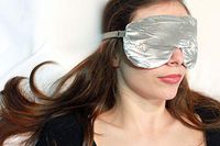 Candi Andi Handmade Weighted Sleep Eye Mask Pillow for Aromatherapy, Stress Relief, Sleep, Migraine, Yoga| Hot/Cold | Flax Seed Filled | Unscented | Colorful Crushed Velvet | Silver | TEMVF-SV