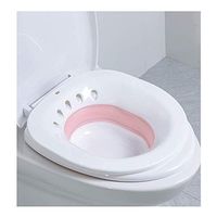 Sitz Bath Foldable Washing Bidet for Hemorrhoid Treatment Cleanse Vagina Intimate Hygiene Care (Pink)