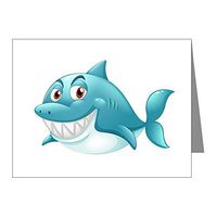 Note Cards (10 Pack) Grinning Blue Shark