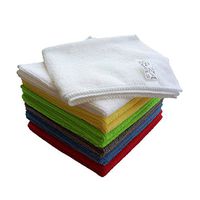Goza Towels Microfiber Towel Cleaning Cloths Professional Grade All-Purpose 12"x12" (Multi-Color, 12 Pack)