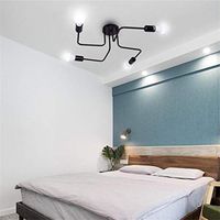 Naiflowers Vintage Industrial Ceiling Chandelier Shades, Flush Mounted Metal Ceiling Light Lamp Shades Lighting Fixture for Porch Living Room Dining Room Foyer Hallway Corridor