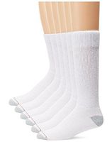 12-Pack Crew Socks, White, 10-13 (Shoe Size 6-12)