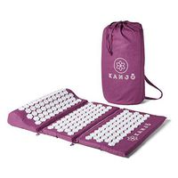 Kanjo - Acupressure Zip-Apart Mat - Acupressure Mat with Built-in Pillow - Travel Mat with Travel Pillow - Neck, Foot & Back Pain Relief - Stress Relief & Relaxation - Includes Travel Bag - Amethyst