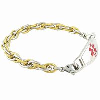 N Style ID Pegasus PRE-Engraved “Seizure Disorder” Women's Stylish Medical ID Alert Bracelet - Red 7.25