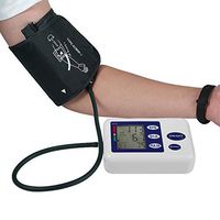 Home Sphygmomanometer Digital Upper Arm Automatic Measurement Sphygmomanometer Blood Pressure Heart Rate Pulse Display with Large LCD Display User Memory