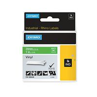 DYMO Rhino Adhesive Vinyl Label Tape, 1-inch, 18-foot Cassette, Green (1805426)