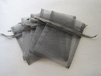 MyCraftSupplies Premium Quality Organza Bags 6x9 Inch 30-Pack for Favors, Gifts, Jewelry (Dark Silver)