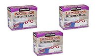 Kirkland Signature Drawstring Kitchen Trash Bags - 13 Gallon - 200 Count (Plastic, 3 Pack)