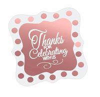 48pack Glitter Shimmer Wedding Birthday Baby Shower Guest Thank You Stickers Labels Envelope/Party Favor Decorative Seals -2inches (Glitter Rose Gold)