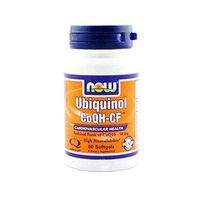 NOW Supplements, Ubiquinol CoQH-CF (the Active Form of CoQ10 - 50 mg with Superior Bioavailability), 60 Softgels