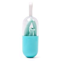 HomMall Reusable Silicone Drinking Straw, Collapsible Folding Straws with Cleaning Brush and Case for Home, Office, Travel and Party(Green)