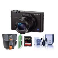 Sony Cyber-Shot DSC-RX100 III Digital Camera, 20.1MP - Bundle with Case, 32GB Class 10 SDHC Card, Cleaning Kit, USB Card Reader
