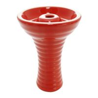 Ceramic Funnel Hookah Bowl - Red