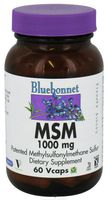 Bluebonnet Nutrition - MSM Patented Methylsulfonylmethane Sulfur 1000 mg. - 60 Vegetarian Capsules