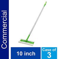 Heavy Duty Sweeper Mop by Swiffer Professional, 10-inch Wide Duster, Ideal for Industrial or Commercial use on Hardwood, Tile or for Hand Dusting, (Pack of 3)