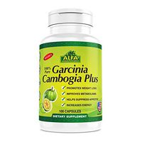 Garcinia Cambogia Extract 60% HCA By Alfa Vitamins. Helps Reduce Appetite. Supports the Weight Loss Diet. 100 Count 1200mg Per Serving. Made in USA
