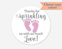 40ct, Baby Shower Stickers, Thanks for Showering us, Girl Boy and Gender Neutral Shower Stickers (#681-2-BP)
