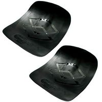 RELAXOBAK Original Orthopedic Sacroiliac Seat (Black, 2-pk) Tailbone Shield and Pelvis Stabilizer - Keeps Spine in Alignment and Supports Coccyx, Back, and Hips, Holds up to 300lbs