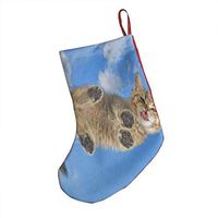Flying Cute Cat Fashion Xmas Socks Hanging Decoration Candy Bag Party Holiday Christmas Santa Claus Home Decor Gift