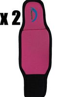 SISYAMA 2X Adjustable Neoprene Wrist Support Wristbands Fuchsia