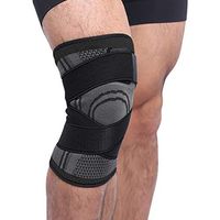 HIOD Kneepads Single Compression Knee Brace Breathable Knee Support with Adjustable Strap for Running Natural Healing,Black,M