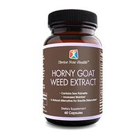 Thrive Now Health Enhanced Horny Goat Weed Extract 1000mg with Maca, Tongkat Ali and Panax Ginseng Powder - Extra Strength Stamina and Performance Boost for Men and Women - 60-Ct.