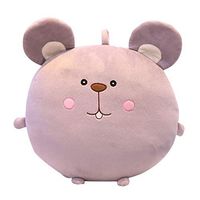 Rosiest Cartoon Throw Pillow Stuffed Plush Animals Toy Pillow Multifunctional Soft Cartoon Cute Animal Toy Gift Pillow Blanket (Gray)
