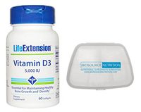 Biosource Nutrition Pocket Pill Pack in Bundle with Life Extension Vitamin D3 5000 IU 60 Softgels