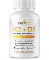 Vitamin K2 (MK7) with D3 Supplement - Premium Natural Heart & Bone Health Capsules - Pure D3 Plus K2 Complex with 5000 IU of Vitamin D 3 & 90 mcg of Vitamin K 2-60 Count