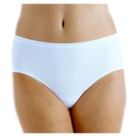 6 Pack Hush Hush Women's Absorbent Panties White LG - Washable, Reusable Underwear for Incontinence or Period Leaks