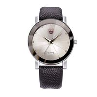 Fxbar,Men Luxury Stainless Steel Quartz Watches Round Dial Case Analog Wrist Watch Minimalist Bracelet Watches(Silver)