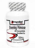 Evening Primrose Oil Concentrate (Emulsified Dry) 500mg 200 Capsules ~ Renevitol