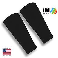 iM Sports SKINGUARDS Skin Protection Forearm Sleeves + Protects Aging or Thin Skin + UV Protection - Unisex + Made in USA - Black - XX-Small - Pair