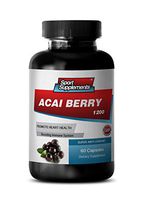 Herbal Supplement with Acai Berry - Acai Fruit (4:1) Concentrate 1200mg - Boost Energy Levels, Improves Digestive Function, and Mental Focus - Strong Anti-Aging Benefits (1 Bottle 60 Capsules)