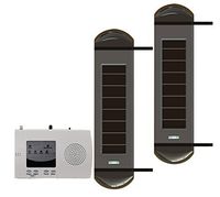 SOLAR POWERED WIRELESS INFRARED 3-BEAM MOTION DETECTORS & RECEIVER (COMPLETE SET)