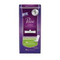Poise Incontinence Liners, Regular Length, Very Light Absorbency, 48 Count (Pack of 2)