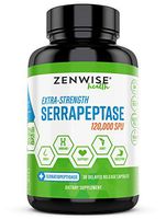 Serrapeptase 120000 SPU - Sinus & Nasal Relief + Immune Booster - Joint Support & Proteolytic Digestive Enzyme Supplement