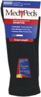 Medipeds Diabetic Crew Sock, Medium, Black (Box of 3 Pair)