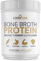 Bone Broth Protein Powder - Organic Turmeric & Collagen Peptides Unflavored - Premium Natural Grass Fed, Keto & Paleo Friendly Nutrition, Non-GMO, Gluten Free - Supports Joints & Gut Health - 16.42oz