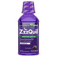 ZzzQuil Nighttime Sleep Aid Liquid, 12 fl oz, Warming Berry Flavor