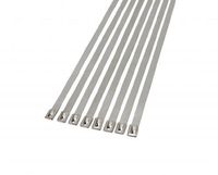 5/16" Stainless Steel Self-Locking Ball Lock Cable Ties, Extra Wide, Monster Size (10, 32)
