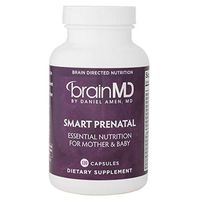Dr. Amen brainMD Smart Prenatal - 120 Capsules - Multivitamin for Mom & Baby, Promotes Healthy Pregnancy & Growth & Development in Babies - Gluten-Free - 30 Servings