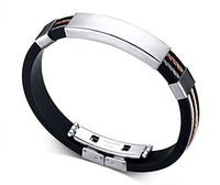 HUANIAN DIY Personalized Custom Engraving Plain Stainless Steel Medical ID Bangle for Men Women, Name Plate Identity Bracelet