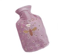 LLQ Hot Water Bottle for Kids, Winter Hand Warmer Hot Water Rubber Bag with Cover Reusable Portable Hot & Cold Therapies - Pink