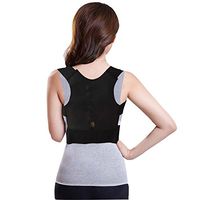 Aofit Adjustable Medical Posture Corrector Shoulder Back Brace Belt for Men and Women for Upper Back Pain Support (M, Black)