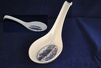 Lucky Star Chinese Style Melamine Plastic Spoon W/ Hook End Reman Rice Wonton Noodle Soup Spoon, Palace, 6.3” or 8.5" Length (60, 6.3 inch)
