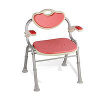 RGLZY Folding Aluminum Alloy Elderly Bath Stool Bathroom Shower Chair with Backrest with Armrests for Pregnant Woman Elderly Disabled Kids