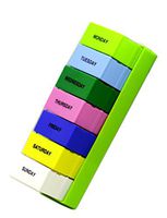 Pill Organizer Box with Snap Lids| 7-day AM/PM | Detachable Compartments for Pills, Vitamin. (Weekly 7 Day, 4 Compartment) )