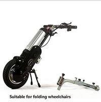 W&P Electric Attachable Handcycle Wheelchair,36V 400W Wheelchair Handbike with 12" Air Tires,20km / h Speed with LED Light,Forward/Backward for Folding Wheelchair, Sports Wheelchair,B